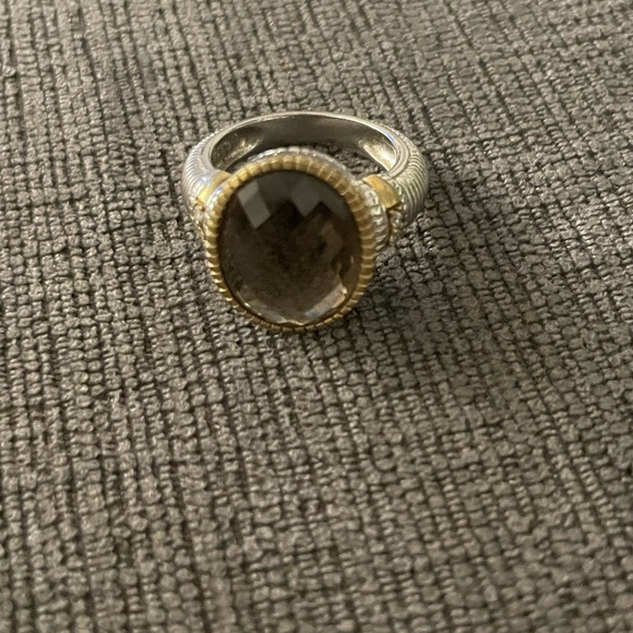 Judith Ripka Large Brown Quartz Ring - Picture 2 of 3